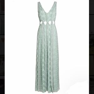 Intermix Silk Chiffon Dress with cutouts NWT